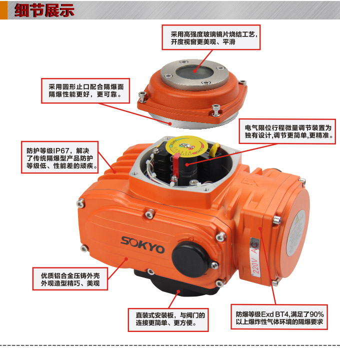 防爆電動頭,YTEx-RS50防爆電動執行器細節圖1