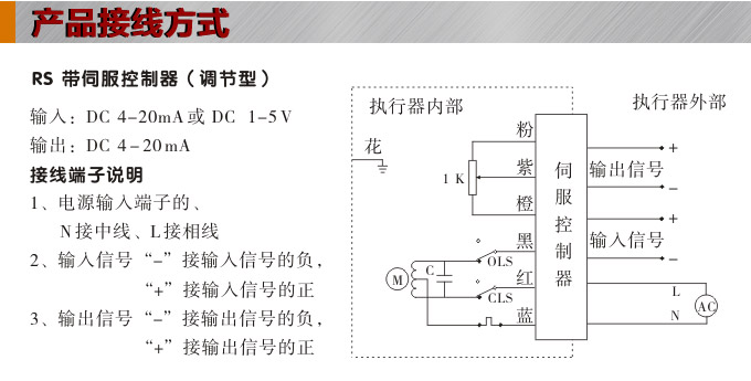 防爆電動頭,YTEx-RS50防爆電動執行器接線圖